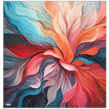 Petrol Mavi Arya Desen Twill Ipek Eşarp