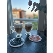 Latte Desenli Bardak Altlığı