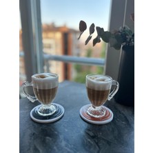 Latte Desenli Bardak Altlığı