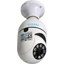  O-Kam 2mp Wifi Ampul Kamera Gece Renkli Döner Başlıklı Çift Ses Sd Destekli Tak Çalıştır