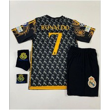 Alaturka Mix R.madridd 2024/25 Yeni Sezon Cristiano Ronaldo Konsept Çocuk Forması 4'lü Set (Armalı)