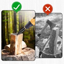Driftwood Yakacak Odun Kütük Ayırıcı 42MM+32MM, Odun Ayırıcı Kütük Uçları Yakacak Odun Ayrılabilir Matkap Ucu Siyah Çelik Altıgen Şaft Vida Konisi (Yurt Dışından)