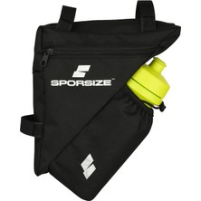 Sporsize Siyah Bisiklet Kadro Arası Matara Hazneli Su Geçirmez Çanta - Suluk Fiyata Dahil Değildir.