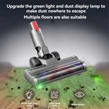 Brevityhav V10 Slim V12 Vakum Ataşmanı Için LED Toz Algılamalı Doğrudan Tahrikli Fırça Başlığı Halı Zemin Temizleyici (Yurt Dışından)