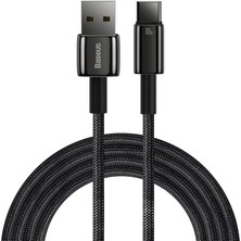 Tungsten Gold Siyah USB To Type-C Hızlı Şarj Data Kablosu 100W CAWJ000101
