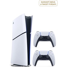 Playstation 5 1 Tb Slim Digital Edition Oyun Konsolu + 2. Ps5 Kol Beyaz