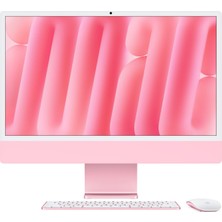 Apple iMac 24" Retina 4.5k M4 Çip 8-Core Cpu 8-Core Gpu 16GB Ram 256GB SSD Pembe All In One Pc MWUG3TU/A