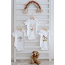 3'lü Bebek Body - Little Deer Series  - U Harfi