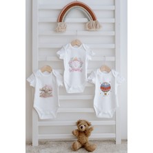 3'lü Bebek Body - Pink Royal Series  - U Harfi