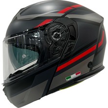 Sway Sw 917 Fast Black Titanium Red Kask