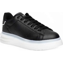 Best Of 628-25 Deri Anatomik Sneaker Siyah Beyaz 36-40