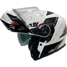 Sway Sw 917 Fusion White Black Red Kask