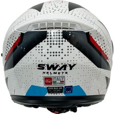 Sway Sw 917 Fusion White Black Red Kask