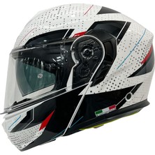 Sway Sw 917 Fusion White Black Red Kask