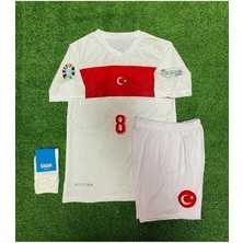 Türkiye/arda-G.üler 2024 Beyaz Deplasman Çocuk Forması Forma Şort Çorap