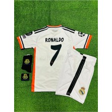 R.e.a.l M.a.d.r.i.d 2014 Lizbon Şampiyonlar Ligi Finali Cristiano Ronaldo Forması 4'lü Set (Armalı)