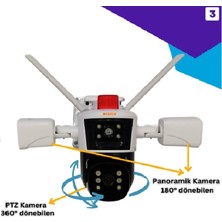 Avenır 3 LENSLI,12MP Wifi Ip Ptz Kamera, Renkli Gece Görüşlü, Hava Şartlarına Dayaıklı