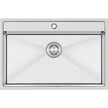 Crauf Poli 6303 Pvd Inox Tek Gözlü 51X78 cm Paslanmaz Çelik Mutfak Eviyesi