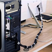 Kablo Yönetimi Için 1 Rulo 1metre x 9,5cm Çok Yönlü Sabitleme Bandı - Bilgisayar, Tv Kabloları ve Ev/ofis Düzenlemesi Için Kolay Kullanımlı Kablo Düzenleyici Sargı