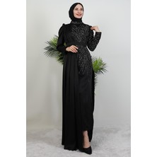 Royal Saten Abiye Siyah