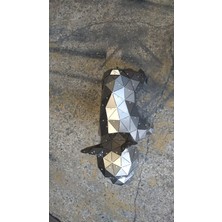Metal French Bulldog Heykeli
