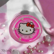 Resinkco Hello Kitty Mıknatıslı Epoksi Grinder El Yapımı Kişiselleştirilebilir Öğütücü
