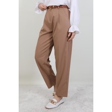 Giza Store Kemerli Kalem Pantolon Sütlükahve