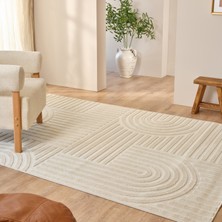 Kaşmir Halı Iskandinav Rune White 120X180 cm Salon Mutfak Halısı Yolluk