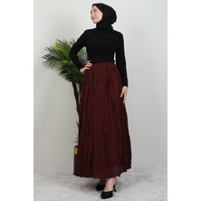 Giza Store Kraş Vual Etek Bordo