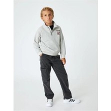 Koton 5WKB10505TK 031 Grı Erkek Cocuk Jersey Sweatshırt