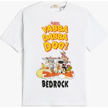 Koton Taş Devri Tişört Lisanslı Baskılı Kısa Kollu Pamuklu