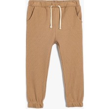 Koton Basic Jogger Eşofman Altı Beli Bağlamalı Dokulu Pamuklu