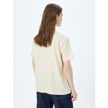 Koton Köpek Baskılı Kısa Kollu Bisiklet Yaka T-Shirt