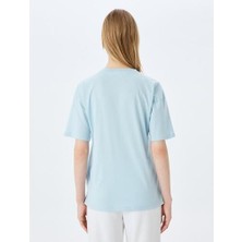Koton Kolej Baskılı Bisiklet Yaka Kısa Kollu Rahat Kalıp T-Shirt