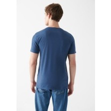 Mavi Stretch V Yaka Mavi Basic Tişört 061748-18790