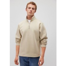 Mavi Dik Yaka Bej Sweatshirt 0S10016-70322