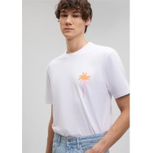 Mavi Baskılı Beyaz TIŞÖRT0612068-620