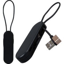 Siyah 3in1 (Type C- Lightning- Micro Usb) Manyetik Uç Taşınabilir Şarj Ka - MDE9803-2391