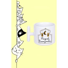 Hayırlı Ramazanlar Tasarım Baskılı Beyaz T Sap Kupa Bardak