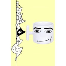 Face Man Roblox Tasarım Baskılı Beyaz T Sap Kupa Bardak