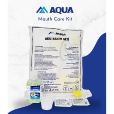 Aqua Ağız Bakım Seti 20 Adet Süngerli Swab + 50 ml Gargara + 5 Adet Nemlendirici 5 Paket