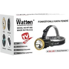 Watton Barete Takılabilir Şarjlı Kafa Feneri LED Işıklı, Ayarlanabilir Kafa Bandı, Uzun Pil Ömrü