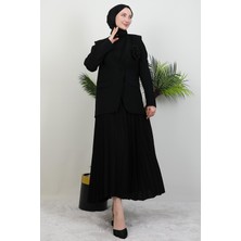 Giza Store Güllü Etekli Takım Siyah