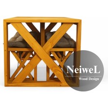 Neiwel Velmar Doğal Ahşap Banklı Yemek Masası Takımı - 80CM-200CM