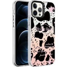 iPhone 12 Pro Uyumlu Mermer Desenli Hzrv Marbello Kapak-Siyah-Beyaz