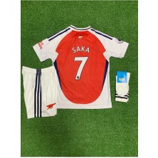 A'rsenal Yeni Sezon #7 Bukayo Saka Iç Saha Çocuk Forması 3lü Set