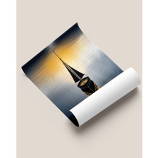 Çerçevesiz Poster  Gemi -Sarı