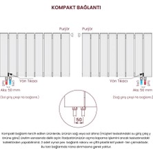 300X395MM Amber Yatay Beyaz Alüminyum Radyatör