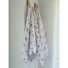 Ft Baby Collection Pamuk Müslin Bebek Battaniyesi 3'Lü Set  Müslın Örtü 80  x  90 Cm