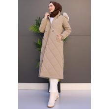 Clara Kürklü Mont Bej